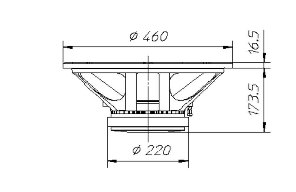 Ciare PW455 Woofer 18”- 450 mm, Sospensioni in tela Nomex®, bobina sandwich, 1000 W, 8 ohm - TechSoundSystem.com