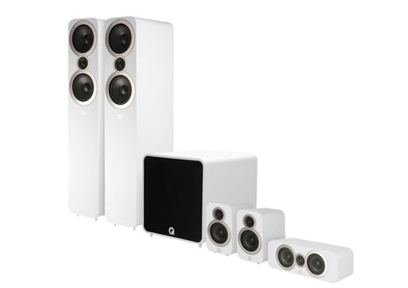 Q Acoustics Q 3050i PLUS Cinema PACK sistema home cinema composto di 1 cp Q3050i + 1 cp Q3010i + Q3090i Centre + QB 12 subwoofer - TechSoundSystem.com