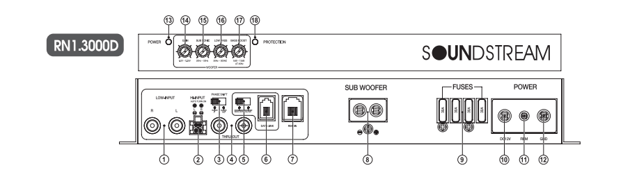 Soundstream RN1.3000D serie Rubicon Nano amplificatore auto a 1 canale in classe D Full Range - TechSoundSystem.com