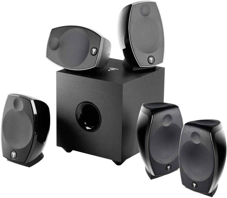 Focal Sib Evo 5.1.2 Atmos sistema home cinema composto da 5 Sib Evo Atmos 2.0 e 1 Cub Evo - TechSoundSystem.com