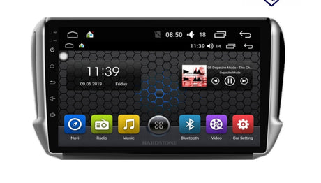 Hardstone HS PEU02-ELC4 autoradio per PEUGEOT 208-2008 ANDROID 10 WIFI