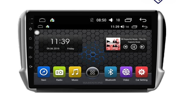 Hardstone HS PEU02-ELC4 autoradio per PEUGEOT 208-2008 (1° Serie) ANDROID 10 WIFI - TechSoundSystem.com