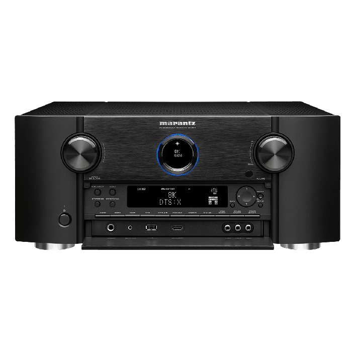 Marantz SR8015 BLACK sintoamplificatore 8k HDMI2.1 • 11x 200 (tbc) Watts (6 ohms, 1%) • chassis ramato - TechSoundSystem.com