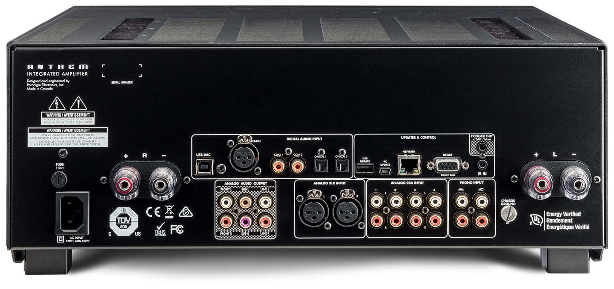 ANTHEM STR Integrated Amplifier BLACK Amplificatore integrato a stato solido ,200W x 2 su 8ohm, 400W x 2 su 4ohm - TechSoundSystem.com