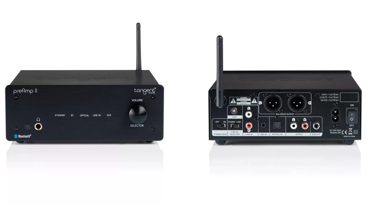 Tangent Pre Ampster II preamplificatore compatto - ingressi Bluetooth Aptx, Toslink ottico - TechSoundSystem.com