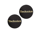 TECHNICS COPPIA SLIPMAT LOGO BLACK-GOLD - TechSoundSystem.com