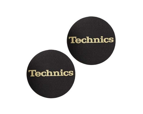 TECHNICS COPPIA SLIPMAT LOGO BLACK-GOLD