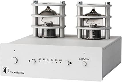 Pro-ject TUBE BOX S2 SILVER Stadio fono MM/MC a valvole, Circuitazione Dual-Mono a componenti discreti - TechSoundSystem.com