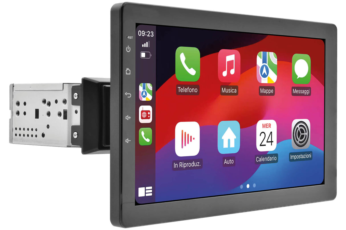 Phonocar VM053E Autoradio 1 DIN schermo RIMOVIBILE 10.1" Android 12 - MAPPE IGO EUROPA comprese - TechSoundSystem.com