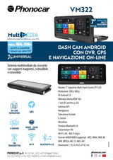 Phonocar VM322 sistema multimediale da cruscotto con DASH CAM e Android - TechSoundSystem.com