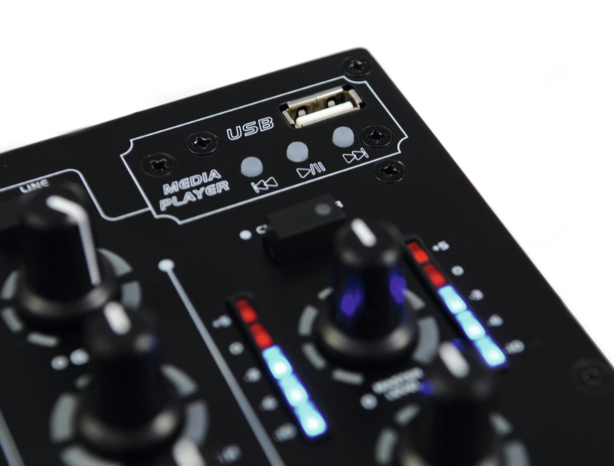 OMNITRONIC PM 311P MIXER DJ 3 CANALI CON PLAYER MP3 USB