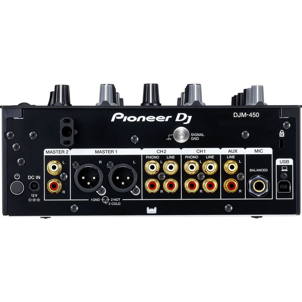 PIONEER DJM450 BLACK MIXER DJ 2 CANALI SCHEDA AUDIO 24BIT USB NERO - TechSoundSystem.com