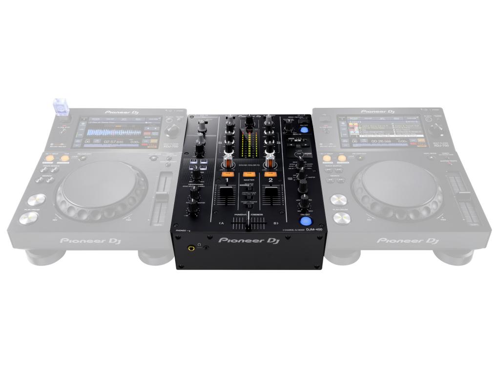 PIONEER DJM450 BLACK MIXER DJ 2 CANALI SCHEDA AUDIO 24BIT USB NERO - TechSoundSystem.com