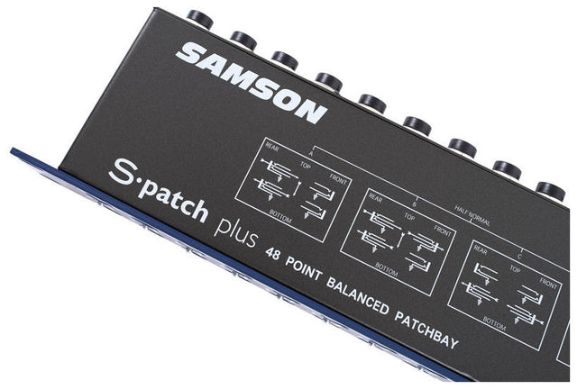 SAMSON S-PATCH PLUS PATCH BAY 48 CANALI BILANCIATI ED ESTREMANTE RESISTENTI - TechSoundSystem.com