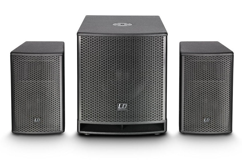 LD SYSTEMS DAVE 12 G3 SISTEMA AMPLIFICATO COMPATTO 2 TESTE + 1 SUBWOOFER 12" CON DSP 2000 WATT