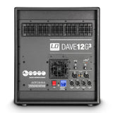 LD SYSTEMS DAVE 12 G3 SISTEMA AMPLIFICATO COMPATTO 2 TESTE + 1 SUBWOOFER 12" CON DSP 2000 WATT