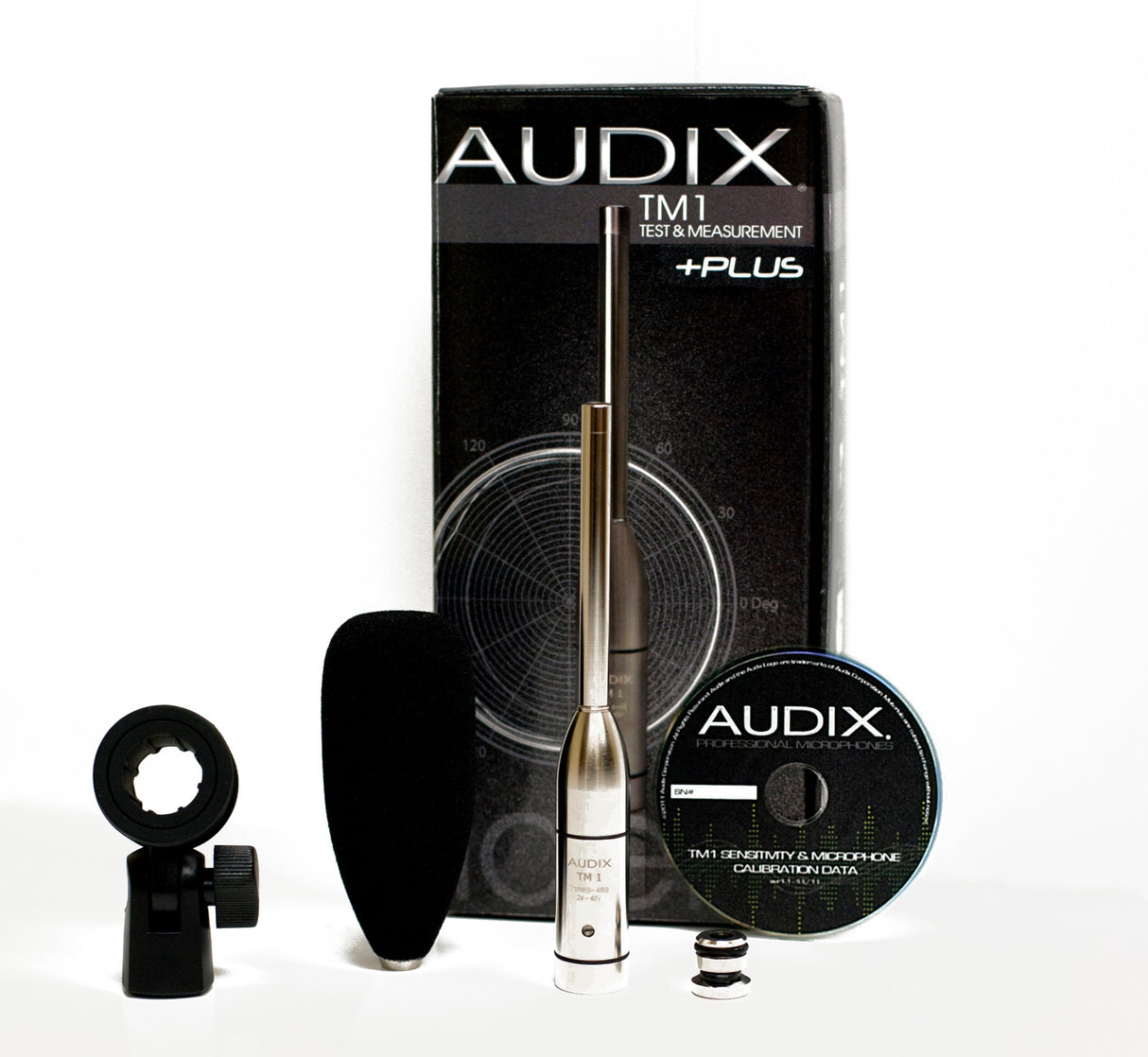 AUDIX TM1 PLUS MICROFONO A CONDENSATORE OMNIDIREZIONALE PER MISURAZIONI AUDIO + FILTRO ANTIVENTO + ADATTATORE DI TARATURA CA4231 - TechSoundSystem.com