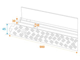 EUROLITE KB2 PEDANA PASSACAVO 2 CANALI 3X3 LUNGHEZZA 980 CM CARICO MASSIMO 5T - TechSoundSystem.com