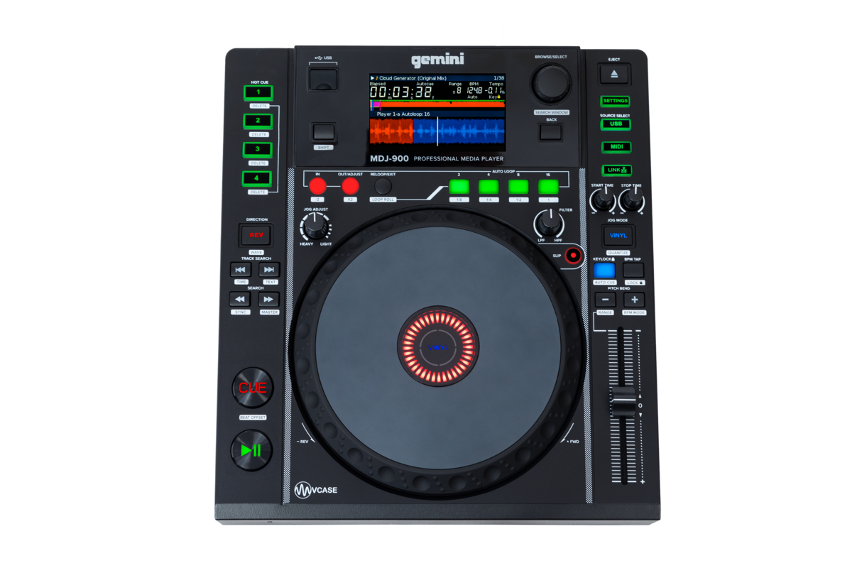 GEMINI MDJ900 MEDIA PLAYER LETTORE MP3 PROFESSIONALE USB PER DJ