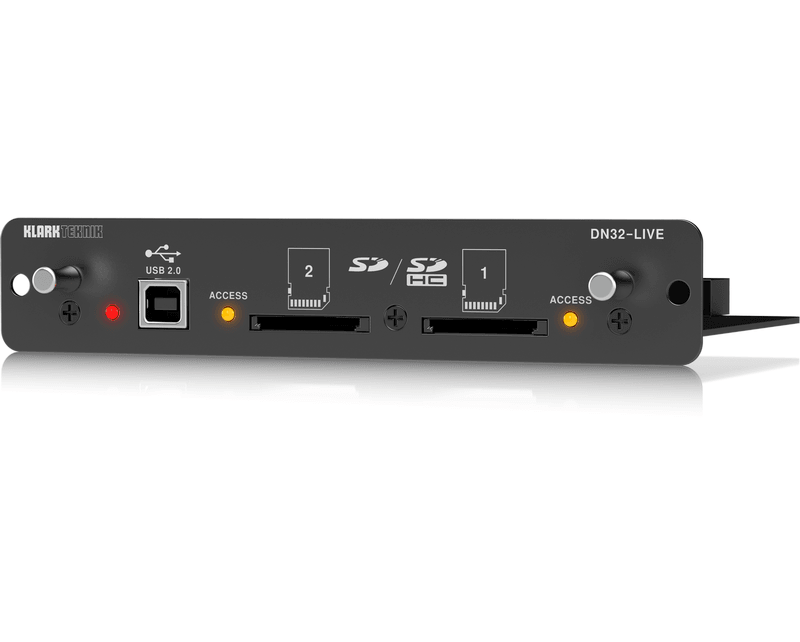 KLARK TEKNIK DN32-LIVE MODULO DI ESPANSIONE PLAYBACK RECORDING MULTITRACCIA 32 CANALI USB - SD/SDHC PER MIDAS M32 E BEHRINGER X32 - TechSoundSystem.com