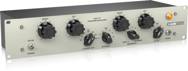 KLARK TEKNIK EQP-KT EQUALIZZATORE VALVOLARE 1 CANALE 2 BANDE FREQUENZA COMMUTABILE E BYPASS - TechSoundSystem.com