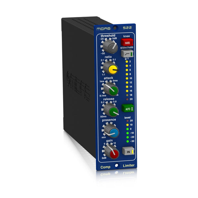 MIDAS 522 V2 COMPRESSORE / LIMITER CON CONTROLLO DELLA DINAMICA A RACK SERIE 500 - TechSoundSystem.com