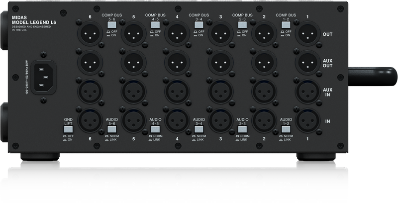 MIDAS LEGEND L6 LAUNCH POWER SUPPLY CHASSIS MONTAGGIO RACK 6 MODULI SERIE 500 - TechSoundSystem.com