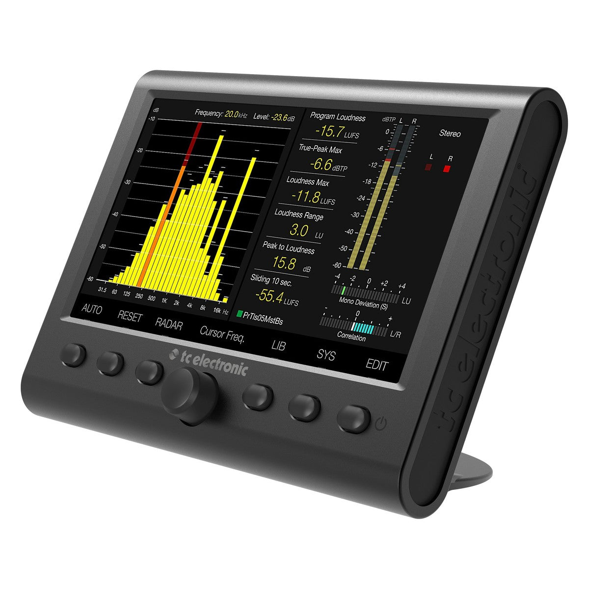 TC ELECTRONIC CLARITY M DESKTOP AUDIO METER MISURATORE DI LIVELLO STEREO O 5.1 DISPLAY HD 7" - TechSoundSystem.com