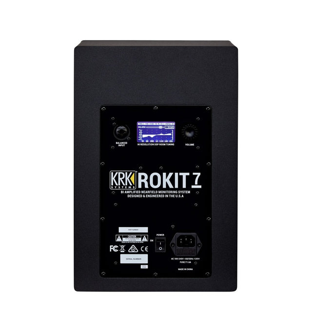 KRK RP7-G4 ROKIT MONITOR DA STUDIO 145 WATT BIAMPLIFICATO WOOFER 7" NERO + DSP ROOM TUNING TRAMITE APP EX-DEMO - TechSoundSystem.com