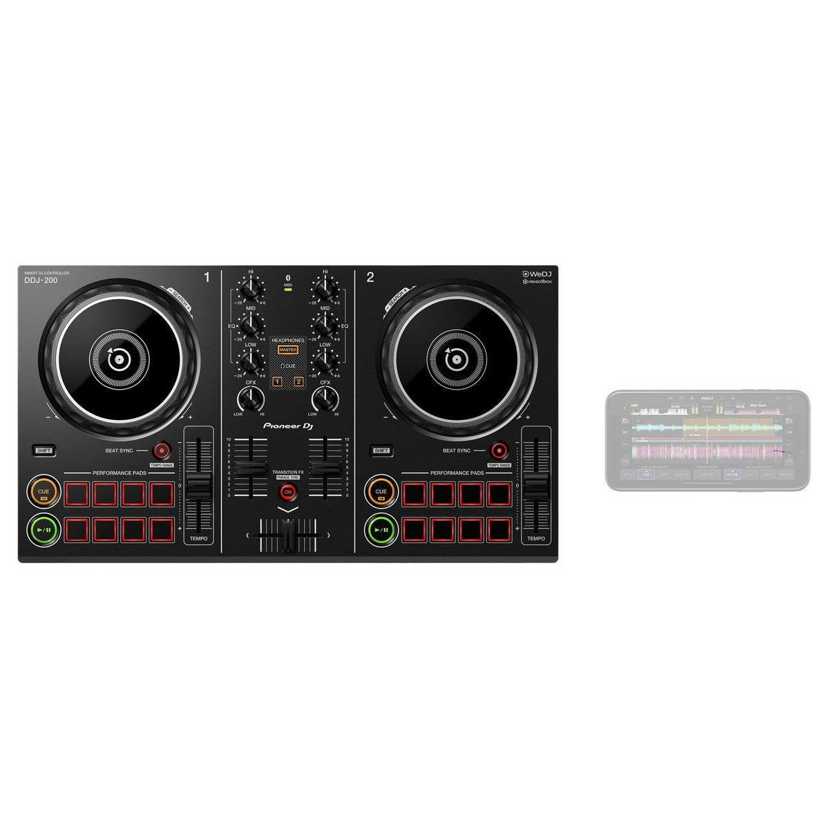 PIONEER DDJ-200 SMART CONTROLLER CONSOLLE PER DJ BLUETOOTH 2 CANALI EX-DEMO