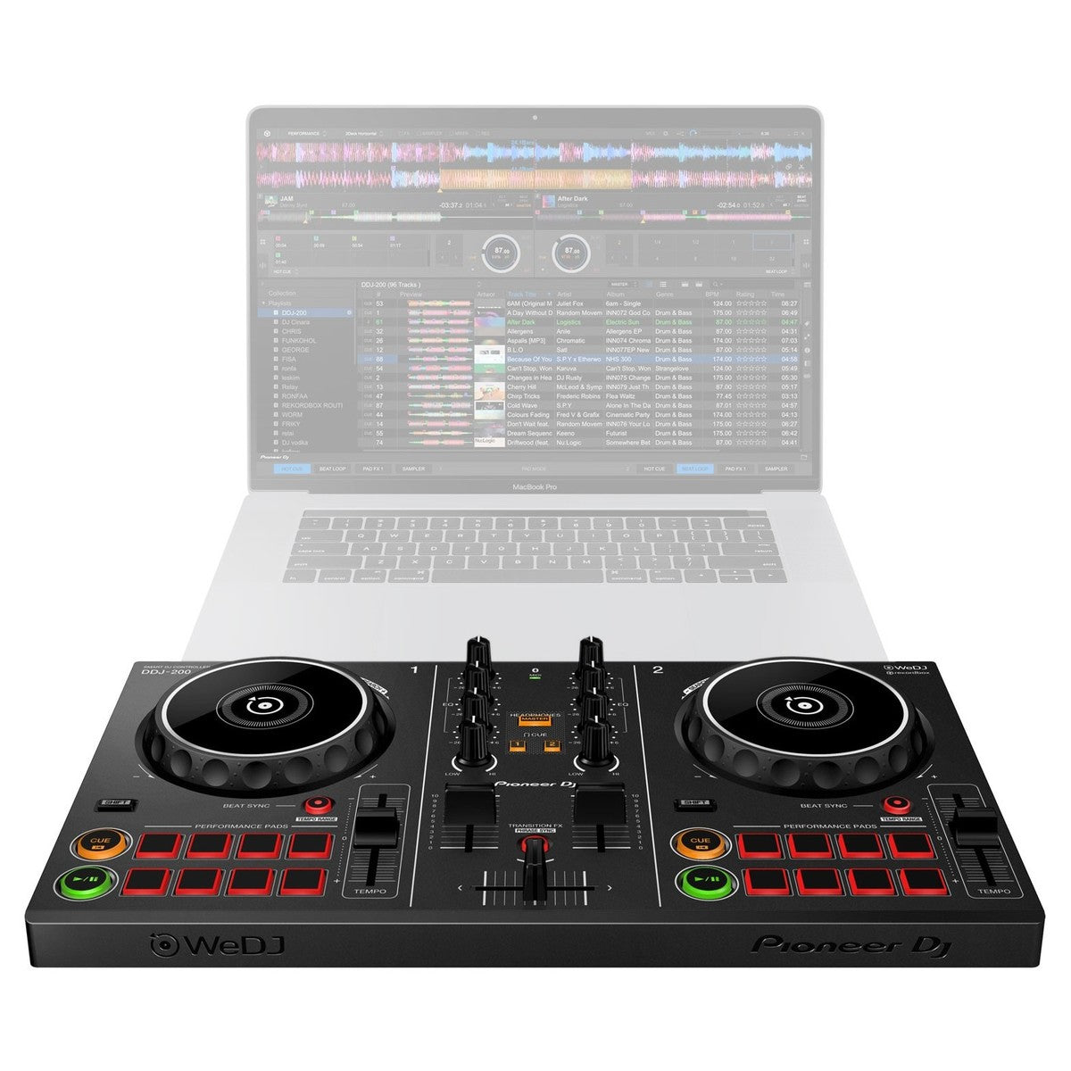 PIONEER DDJ-200 SMART CONTROLLER CONSOLLE PER DJ BLUETOOTH 2 CANALI - TechSoundSystem.com