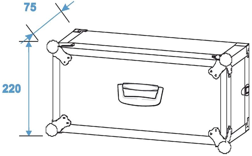 COBRA FC181 FLIGHT CASE 19" 4U PORTA RACK 7 MM PROFONDITA&#039; 250 MM