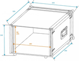 COBRA FC151 CASE UNIVERSALE 6U - 7mm PORTA RACK PLYWOOD PROFONDITA'350mm