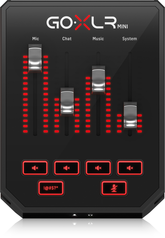 TC HELICON GO-XLR MINI MIXER DI TRASMISSIONE ONLINE CON INTERFACCIA AUDIO USB E PREAMPLIFICATORI MIDAS