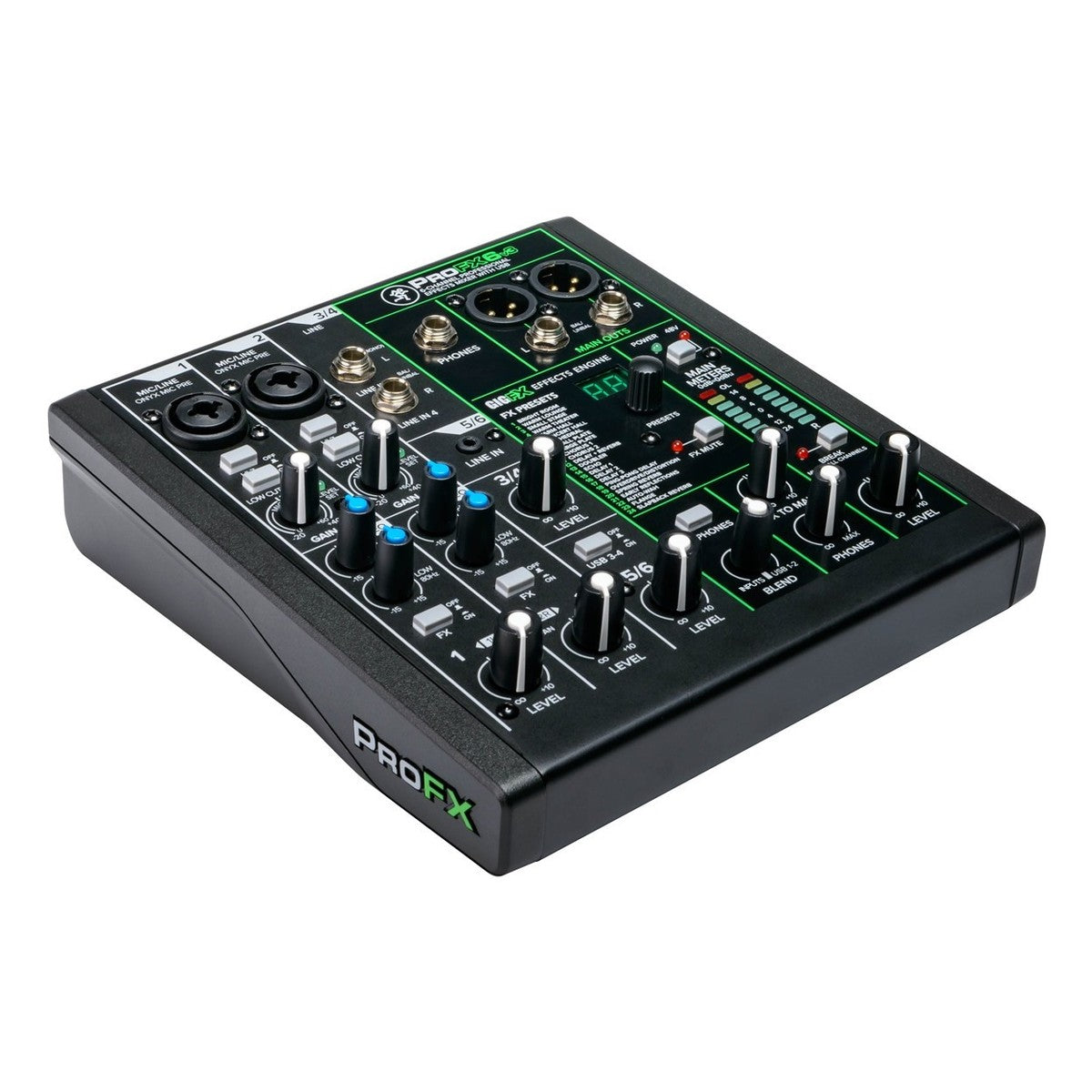 MACKIE PROFX6 V3 MIXER 6 CANALI CON ED EFFETTI PROFESSIONALI ED INTERFACCIA USB - TechSoundSystem.com