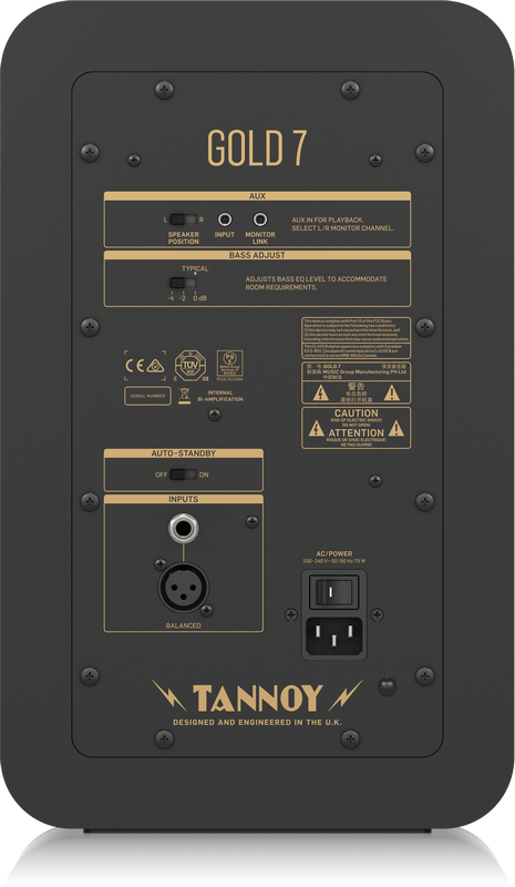 TANNOY GOLD 7 MONITOR DA STUDIO 6,5" 300 WATT CON TWEETER COASSIALE DA 1" EX-DEMO - TechSoundSystem.com