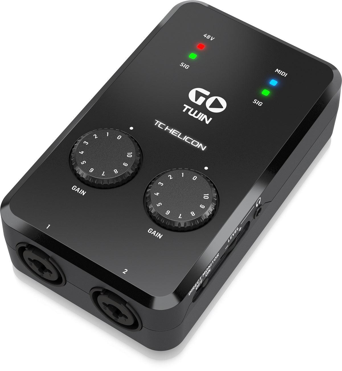 TC HELICON GO TWIN INTERFACCIA AUDIO MIDI DISPOSITIVI MOBILI 2 CANALI ALTA DEFINIZIONE - TechSoundSystem.com