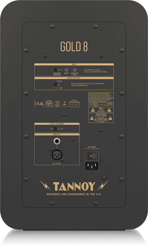 TANNOY GOLD 8 MONITOR DA STUDIO 8" 300 WATT CON TWEETER COASSIALE DA 1" - TechSoundSystem.com