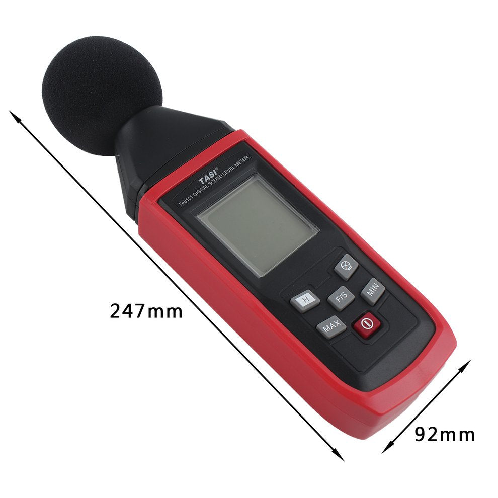 TASI TA8151 FONOMETRO DIGITALE DISPLAY LCD DIGITAL SOUND LEVEL METER TESTER + CUSTODIA - TechSoundSystem.com