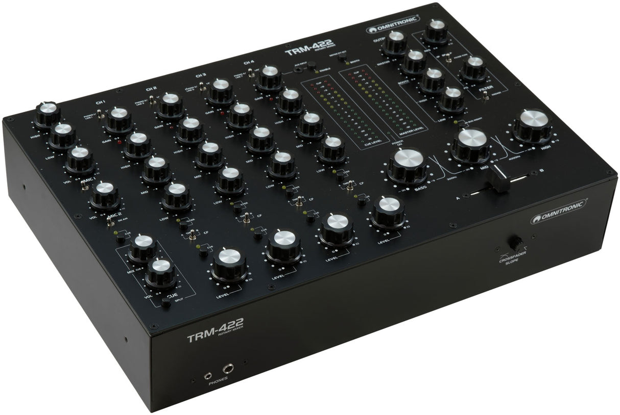 OMNITRONIC TRM422 MIXER ROTATIVO ANALOGICO 4 CANALI PER DJ