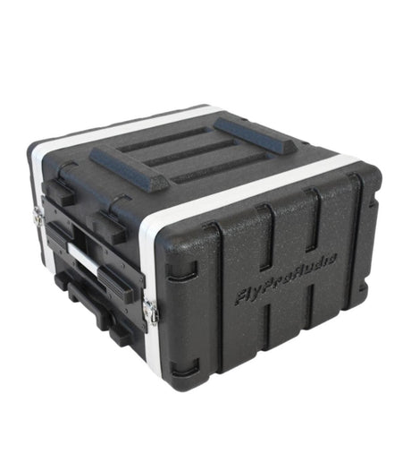 FLYPRO AUDIO FLIGHT CASE 6UM UNITA A TROLLEY IN PLASTICA COLORE NERO LEGGERO E RESISTENTE - TechSoundSystem.com