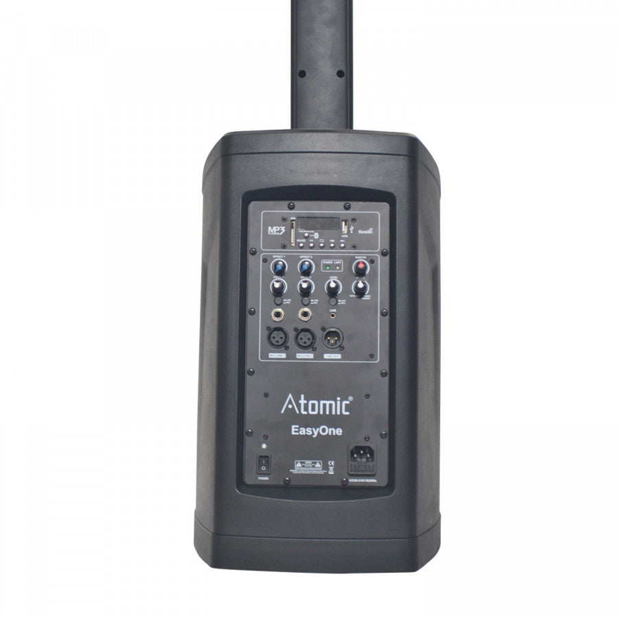 ATOMIC EASYONE SISTEMA AUDIO DIFFUSORE A COLONNA 400 WATT BLUETOOTH USB SD ED EFFETTI PER KARAOKE - TechSoundSystem.com