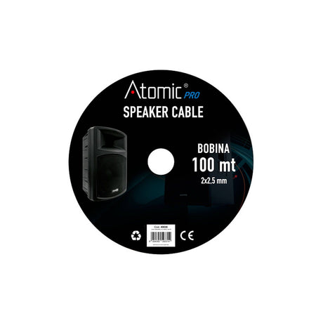 ATOMIC PRO 40036 CAVO DI POTENZA SPEAKER 2x2,5 mmq - BOBINA 100MT - TechSoundSystem.com