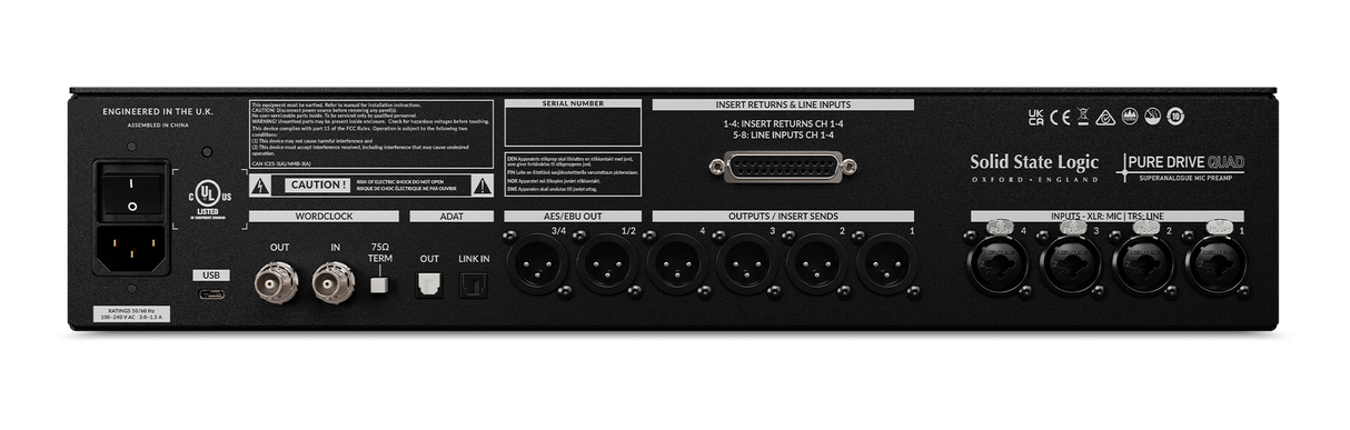 SOLID STATE LOGIC PUREDRIVE QUAD - TechSoundSystem.com