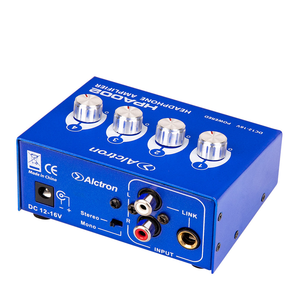 ALCTRON HPA002 PREAMPLIFICATORE CUFFIE 4 CANALI AMPLIFICATORE CUFFIA 4 INGRESSI + ALIMENTATORE - TechSoundSystem.com