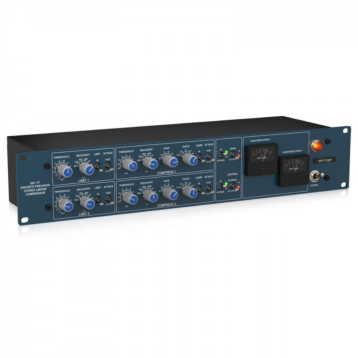 BEHRINGER 369-KT COMPRESSORE E LIMITATORE 2 CANALI TRASFORMATORI MIDAS - TechSoundSystem.com