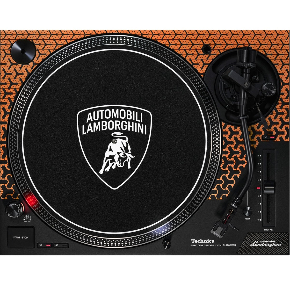 TECHNICS SL1200 M7B LAMBORGHINI LIMITED EDITION ORANGE GIRADISCHI PER DJ