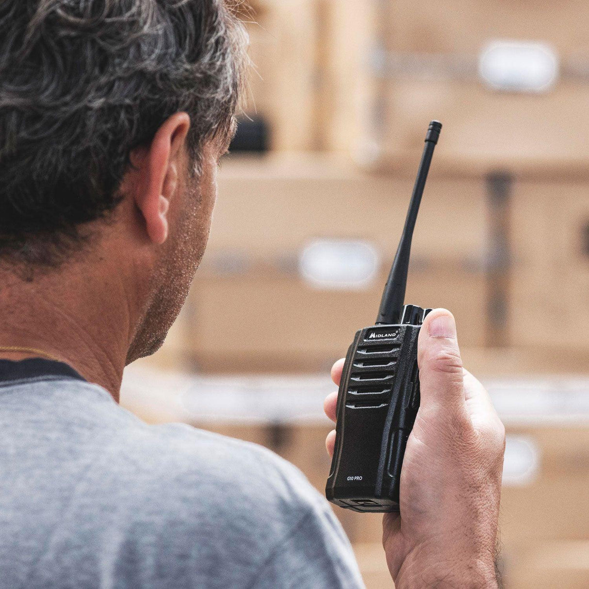 MIDLAND G10 PRO WALKIE TALKIE C1107.04 RICETRASMITTENTE CLIP CARICATORE E ADATTATORE - TechSoundSystem.com