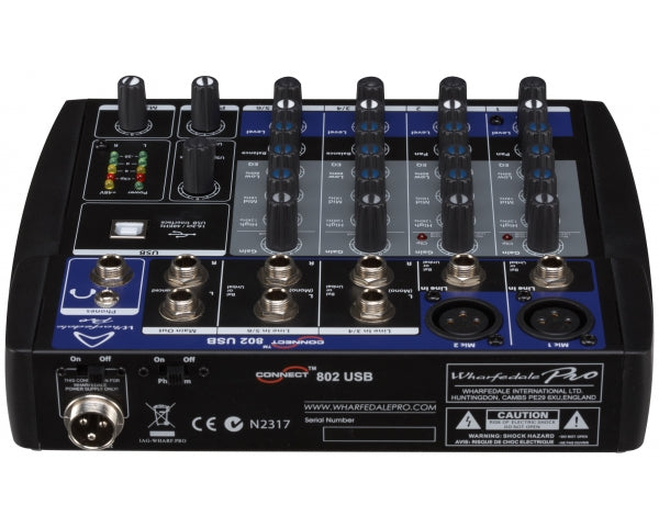 WHARFEDALE CONNECT 502USB MIXER 5 CANALI + USB BLACK - TechSoundSystem.com