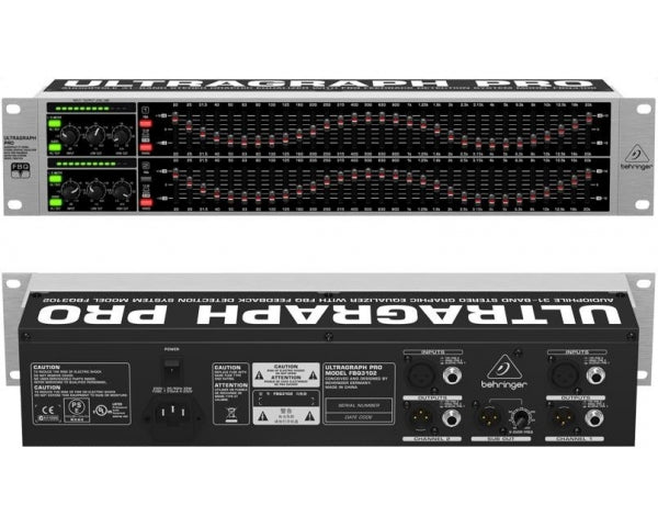 BEHRINGER FBQ3102HD ULTRAGRAPH-PRO EQUALIZZATORE 31 BANDE STEREO RILEVATORE FEEDBACK AMPLIFICATORI OPERAZIONALI BASSO RUMORE 4580 - TechSoundSystem.com